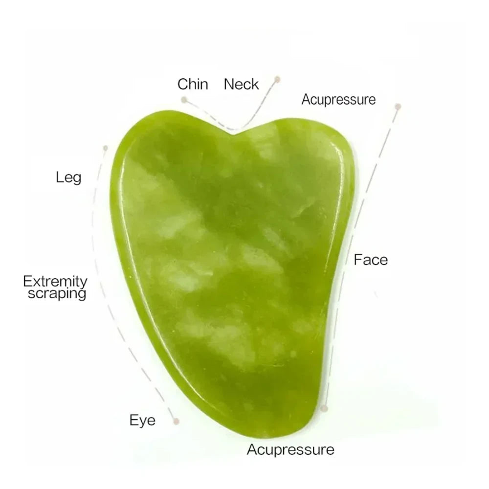 Natural Jade Facial Roller and Gua Sha Set