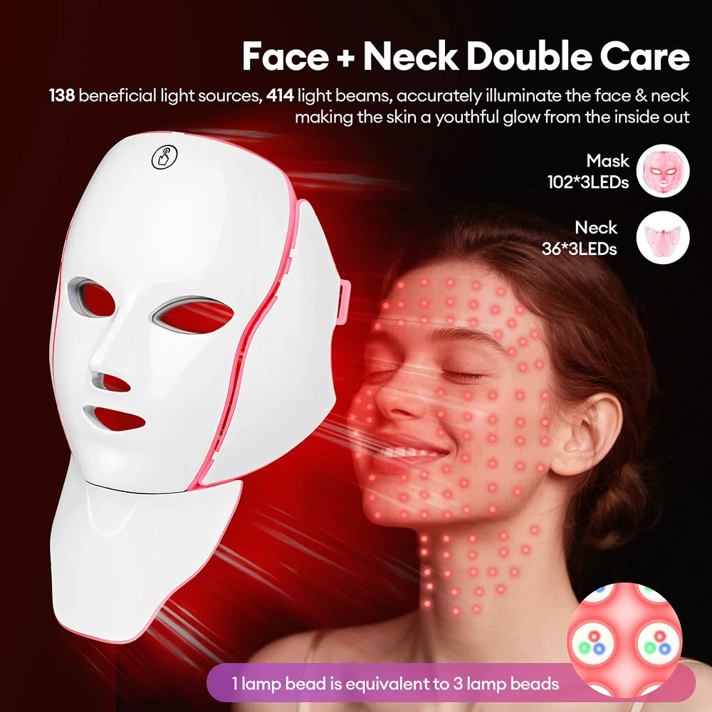 7-Color LED Facial and Neck Mask