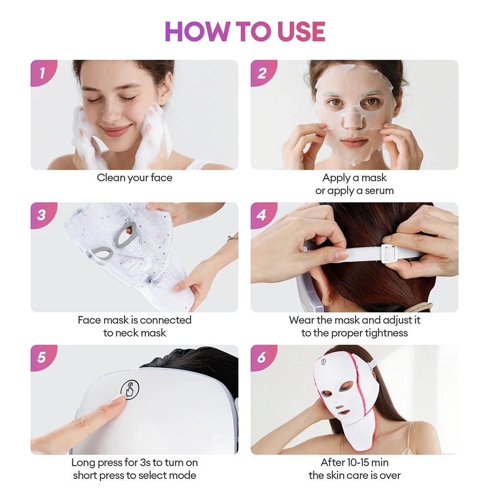 7-Color LED Facial and Neck Mask